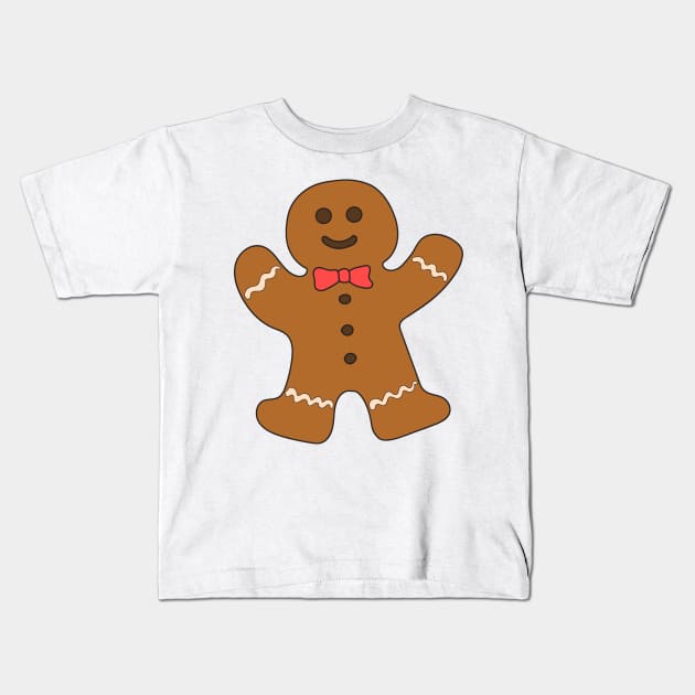 Gingerbread man. Cartoon drawing. Kids T-Shirt by Nalidsa